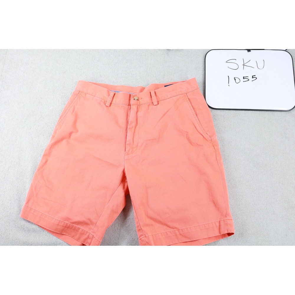 Polo Ralph Lauren Shorts Mens 32 Pink Classic Fit Cotton Twill Flat Front 9"